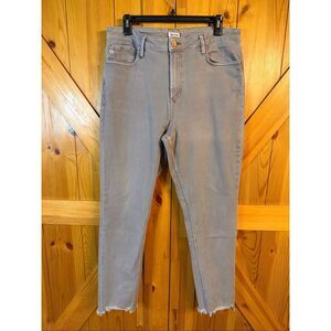 Dear John Women’s Gray Stretch Raw Hem Skinny Ankle Jeans READ Size 32 (7055)